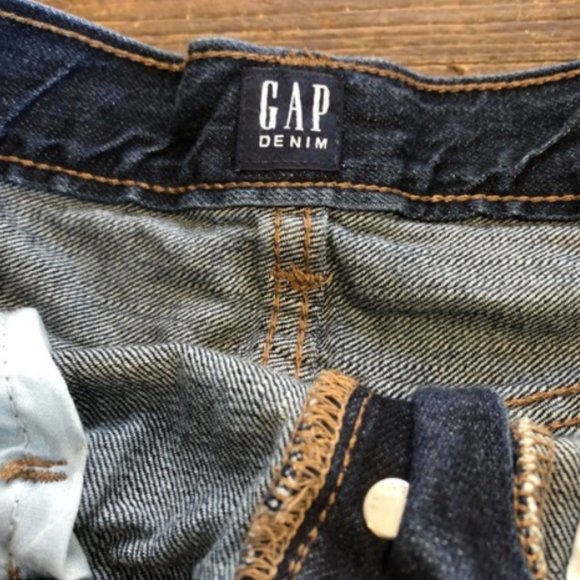 Gap 5 Pocket High Rise Mini Skirt in Dark Denim. - Picture 5 of 8